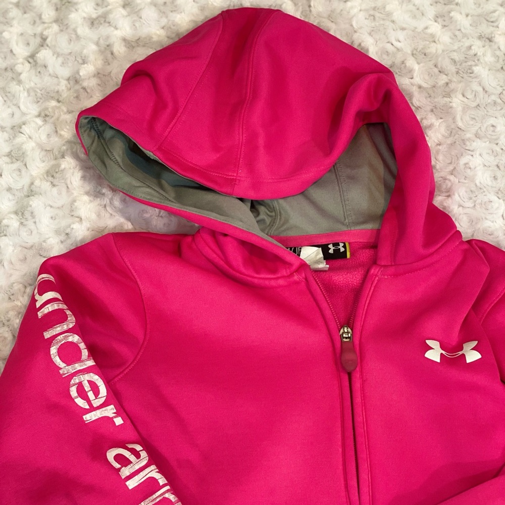 Hot Pink Under Armour YSM Zip Up Hoodie